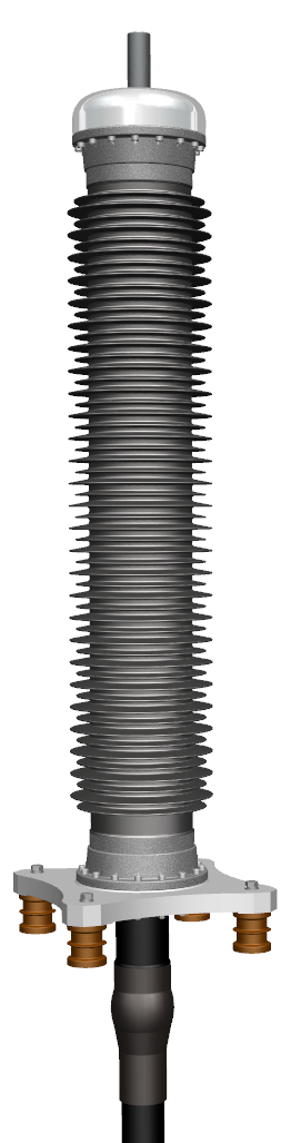 Муфта концевая маслонаполненная с композитным изолятором 132 кВ